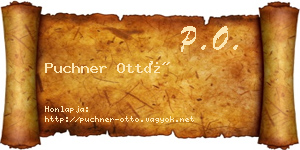 Puchner Ottó névjegykártya